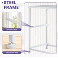 thumbnail image 5 of Nightstand with 2 Fabric Drawers, Metal Frame & Wood Top, Storage Furniture for Closet/Entryway/College Dorm, White, 5 of 8