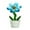 Blue, variant on Crystal Flower Figurine Mini Glass Flower Figurine Collectibles Small Ornament Table Decoration Crystal Glass Bouquet Flower Centerpieces for Home Decor Gifts for Women Mom