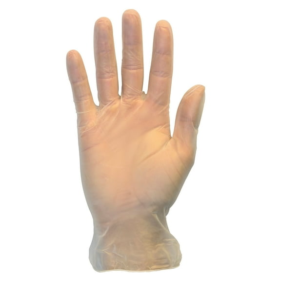 Safety Zone® Vinyl Powder Free 2.5 Mil Gloves, Clear XL - Case of 1000