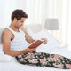 thumbnail image 5 of Fotbe Rose Flowers Pantalones de Pijama para Hombre, Pantalones de Dormir, Pantalones de Casa con Cintura Ajustable y Bolsillos-X-Large, 5 of 6