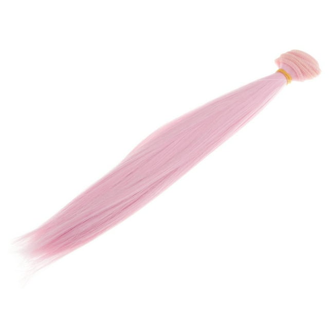 Pelo para muñecas 25x100cm Perfecl Resistente Al Calor 16 Colores Diferentes Rosado