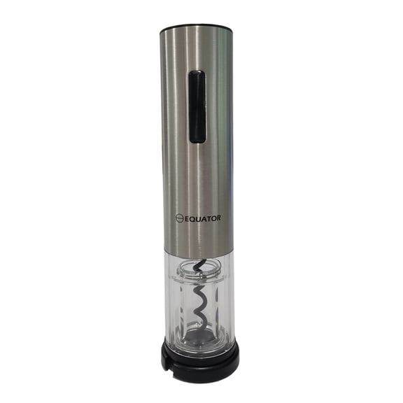 Equator Advanced Appliances Electric Wine Opener Cordless - Wine Bottle Opener w/ LED Light & Foil Cutter - Rechargeable Corkscrew