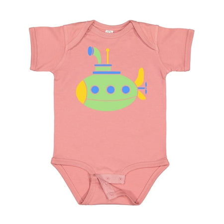 

Inktastic Cute Green Submarine Gift Baby Boy or Baby Girl Bodysuit