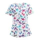 thumbnail image 3 of Blusa médica con cuello en V, cómoda y con estampado de animales lindos, ropa de trabajo multiusos para enfermeras SG, 3 of 9