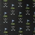 thumbnail image 4 of Golf Course Black Silk Men's Tie, 4 of 5