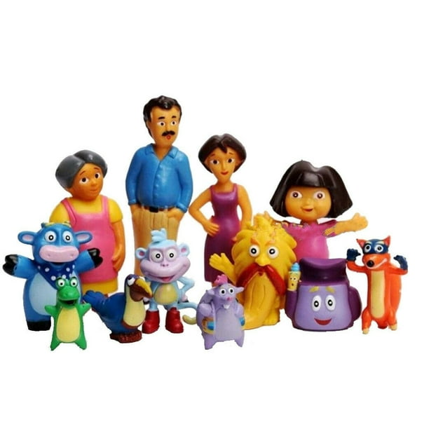 12cPcs Dora Figure for Dora the Explorer Birthday Theme Party Cake. Dora, Boots, Tico, Troll