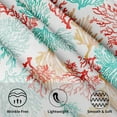 thumbnail image 3 of Ocean Summer Coral Tablecloth Round 60 Inch, Red Blue Orange Coral Reef Polyester Circle Table Cloth Wrinkle Stain Resistant Washable Table Cover for Kitchen Dining Room Party Picnic, 3 of 6