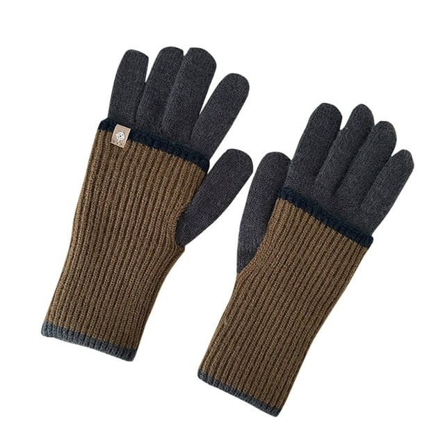 TIEVOSA Gants d'Hiver Chauds Multicolores pour Couples Gants de Ski (Gris Foncé)