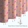 thumbnail image 6 of Pink Butterfly Pattern Shower Curtain 72"x72" ,Bathroom Decorative Shower Curtains Set with 12 Hooks,Modern Waterproof Washable Shower Curtain, 6 of 6