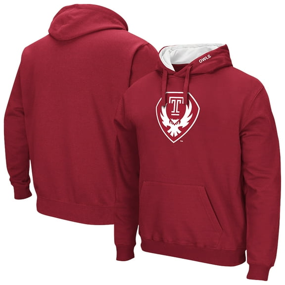 Men's Colosseum Cherry Temple Owls Arch & Logo 3.0 Hoodie