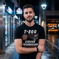thumbnail image 4 of Mens Funny T Shirts T 800 Service Technician Sarcastic Terminator 2 Movie Tee For Men Graphic Tees, 4 of 9
