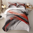 thumbnail image 2 of Homewish Red Black Ombre Bed Spread Queen,Modern Artwork Queen Coverlet Set,3pcs, 2 of 7