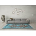 thumbnail image 3 of Ahgly Company Indoor Rectangle Persian Light Blue Traditional Area Rugs, 7' x 10', 3 of 4