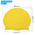 thumbnail image 2 of Uxcell Silicone Swim Cap, Waterproof Swimming Hat Non-Slip Adult Swim Caps for Women and Men, Yellow 2 Pcs, 2 of 6