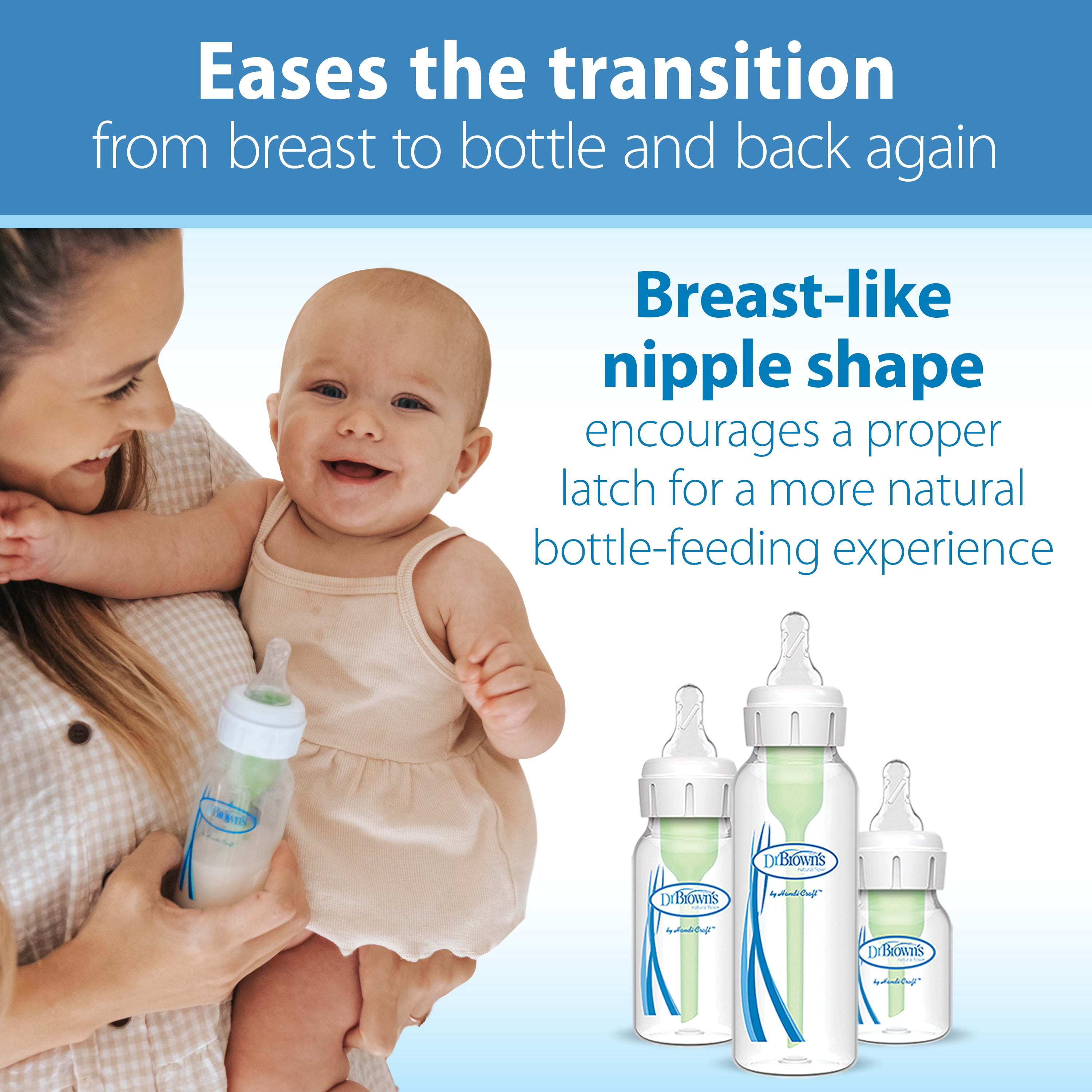 Dr. Brown's Natural Flow Anti-Colic Options+ First Year Baby Bottle Gift Set, Gray, BPA free, 0m+