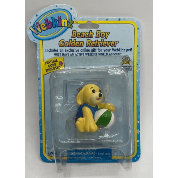 Webkinz Beach Boy Golden Retriever Sealed With Code