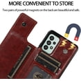 thumbnail image 4 of Basic Case for Samsung Galaxy A53 with Card Holder & Kickstand, Minimalist Luxury PU Leather Magnetic Closure Protective Wallet Case Cover for Samsung Galaxy A53 Brown-SK, 4 of 14