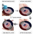 thumbnail image 2 of FMSHPON Happy Independence Day American Flag Set of 4 Round Coaster for Drinks, Absorbent Ceramic Stone Coasters Cup Mat with Cork Base for Home Kitchen Room Coffee Table Bar Decor, 2 of 6
