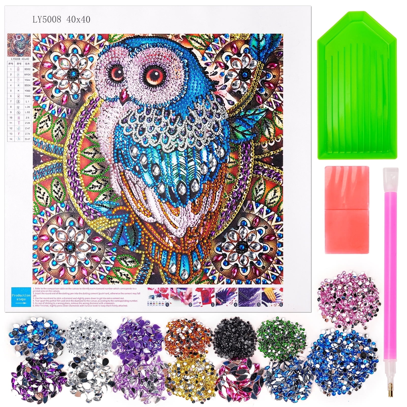 Dream Fun 5D Diamond Painting Kit Owl Design photo 1