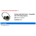 thumbnail image 2 of Parking Light Bulb Socket - Compatible with 1991 Dodge Daytona, 2 of 2