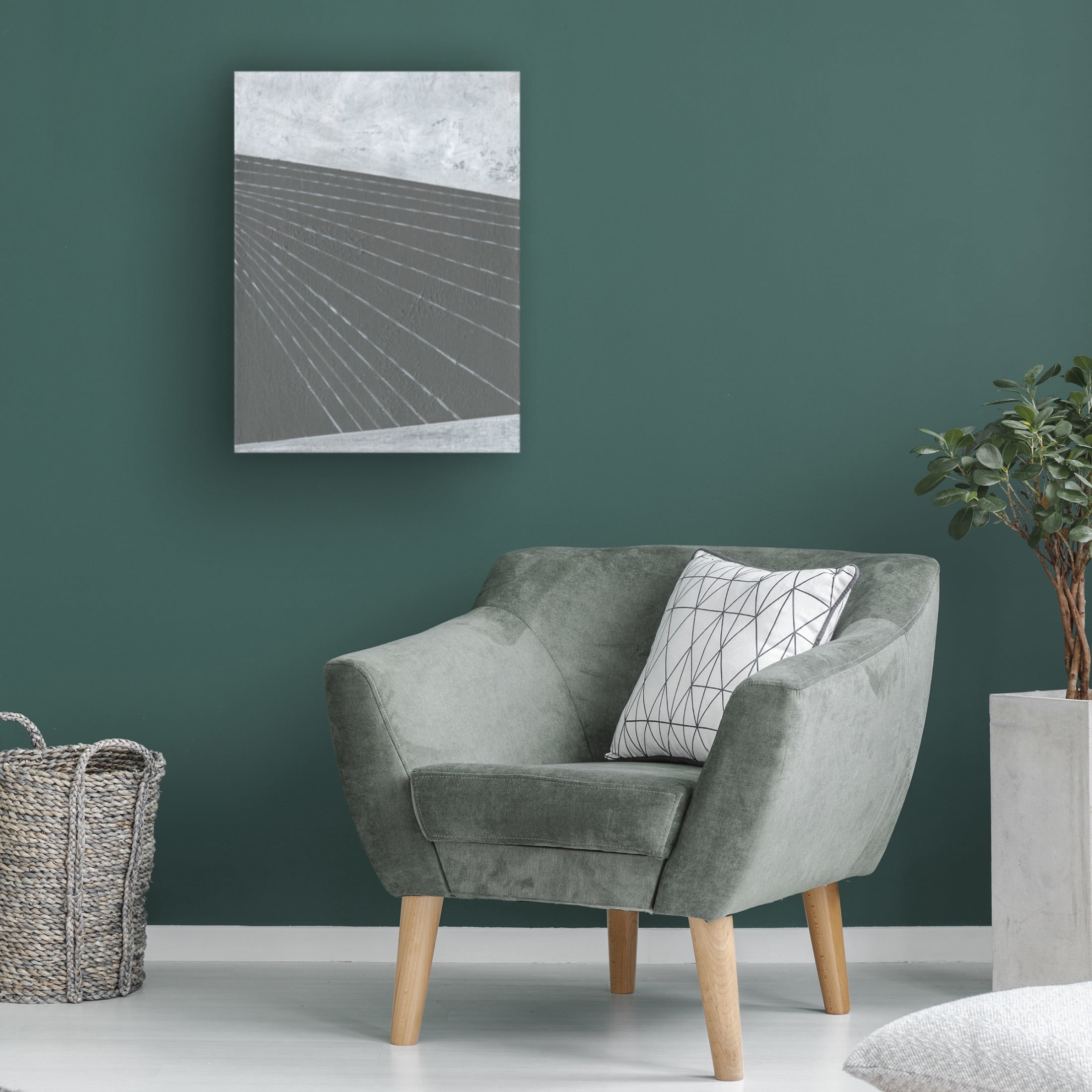 Canvas Wall Art - Jodi Fuchs 'Gray Matter Lines II' Wall Art for Living Room, Bedroom, or Office Décor by Trademark Fine Art - 14 x 19 Inches
