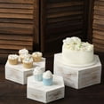 thumbnail image 5 of Efavormart Set Of 3 | Whitewashed Hexagonal Wooden Dessert Holder Display Boxes, Stackable Riser Cake Stand - 9", 11", 13", 5 of 10