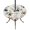 Yellow, Blue, Cream, variant on Round Outdoor Tablecloth with Umbrella Hole and Zipper, Rustic Floral Tablecloth with Elastic Waterproof, White Magnolia Flowers Farmhouse Bottle Branch Patio Table Covers for 55" - 60" Pool Tables