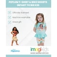 thumbnail image 2 of Disney Moana Little Girls' Short Sleeve Graphic T-Shirt and Bike Shorts 2-Piece Outfit Set Mist Mint and Tropical Floral Moana and Pua, 2 of 9