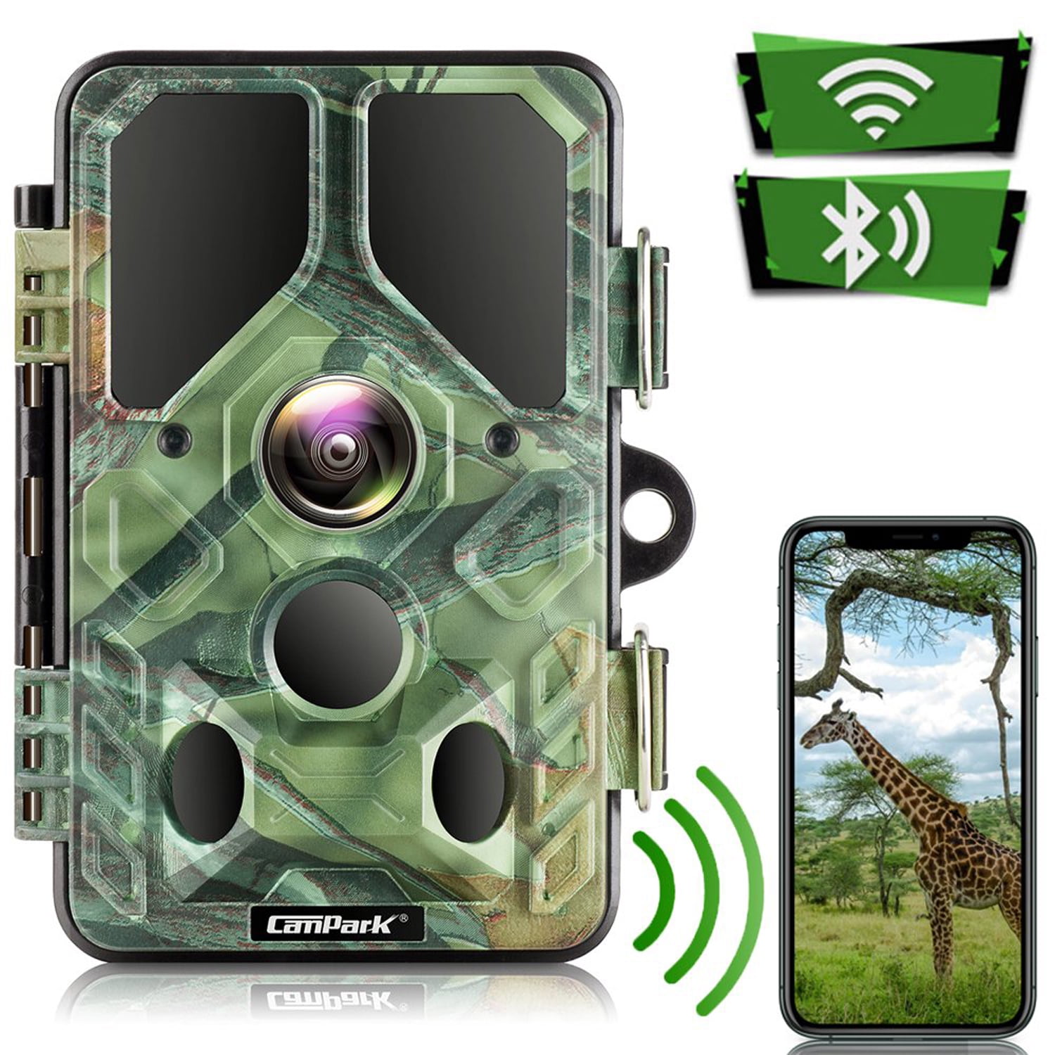 0.2s Trigger Time Motion Activated Trail  Cam 20MP 1080P No Glow Night Vision 