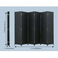 thumbnail image 6 of YRLLENSDAN Room Divider, Folding Screen Wood Mesh Woven Design Privacy Room Partition Foldable Portable Partition Divider Screen, Black, 6 of 8