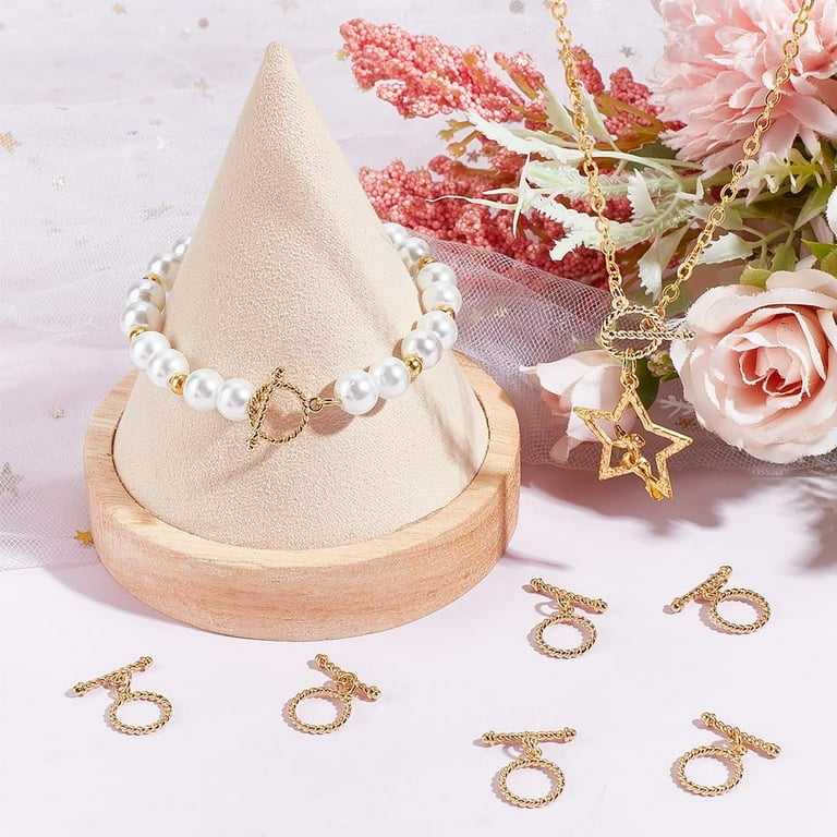 耳環　金環　①②まとめて 12Sets Toggle Clasp 18K Gold Plated Tibetan Ring T-bar Bar and