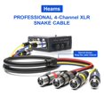 thumbnail image 2 of Snake Cable Heams XLR Professional de 4 canales, 3 pies, paquete de 2, 2 of 7