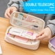 thumbnail image 4 of Pencil case macaron color matching, upgraded stationery box, transformable, portable, foldable, 2-tier design, for dorm, high-capacity, organizer, desk storage, travel-friendly, durable, 4 of 9
