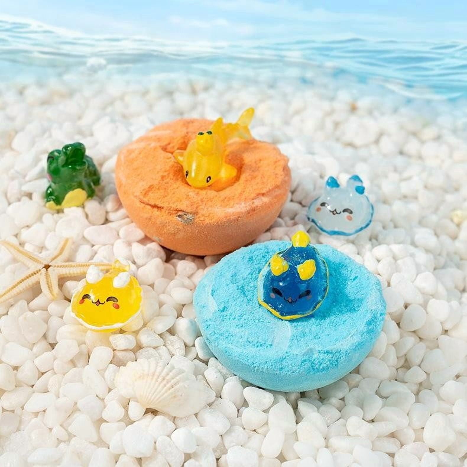 Colorful Bath Bombs, Natural Bath Bombs for Kids with Mega Bubbles & Surprise Inside, 12-Pack Kids Bath Bombs with Surprise Spring Toys Inside, 12PCS/Box Kids BathBombs Gift Set