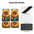 thumbnail image 4 of Kdxio Deep Yellow Colorful Sunflower Print Car Floor Mats Universal SUV Front Rear Floor Foot Mats 4-Piece Full Set with Non-Slip Rubber Backing Car Accessories for Most Cars, 4 of 7