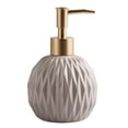 thumbnail image 2 of Ceramic Soap Dispenser Hand Pump Hand Bottle Refillable Bottle for Home Bathroom Decoration Office Beige, 2 of 8