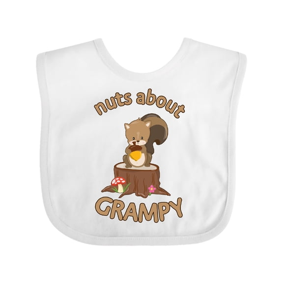 Inktastic Nuts About Grampy Boys or Girls Baby Bib