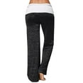 thumbnail image 2 of Women Yoga Pants Wide Leg Long Trouser Drawstring High Waist Palazzo Workout Sport Pants Activewear Trousers, 2 of 3