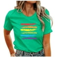 thumbnail image 1 of TINZ T-Shirt à Col Rond Imprimé Lettre Manches Courtes Col Rond T-Shirts pour Femmes Pack Ample Décontracté T-Shirt Cheer Manches Longues Pack T-Shirt Spandex T-Shirts pour Femmes, 1 of 5