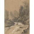 thumbnail image 2 of William Hart 19x24 Gold Ornate Framed and Double Matted Museum Art Print Titled - Mountain Landscape, Stream and Waterfall (1860), 2 of 4