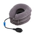 thumbnail image 2 of Almohada de soporte para el cuello inflable de 3 capas para uso doméstico con tracción cervical de color gris, 2 of 8