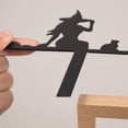 thumbnail image 7 of Velmasee Halloween Witch Door Corner Decoration, Solid Wood Vintage Silhouette Tool-Free Mount, Spooky Ornament for Home Halloween Party Door Frame Wall Decor, 7 of 7