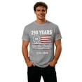 thumbnail image 4 of Mens 250 Anniversary USA Shirt, 4th Of July Shirts for Men 1776-2026 Crew Neck Tee Light Gray Size XXL, 4 of 5
