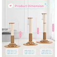 thumbnail image 3 of Cat Scratching Post Premium Sisal Cat Scratcher Kitten Toys for Indoor Kittens 33.6" Tall Cat Tower Scratch Post Cat Tree Wooden Interactive Ball Track Cat Toy with Hanging Ball, Beige, 3 of 18