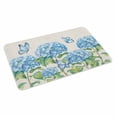 thumbnail image 2 of Blue Floral Door Mat&nbsp;Indoor Outdoor Entrance, Non Slip Rug for Kitchen Bathroom Entryway Rug, Summer Botanical Hydrangeas Butterfly Washable Doormat Floor Mat for Office Home Decor 20x31.5 Inch, 2 of 8