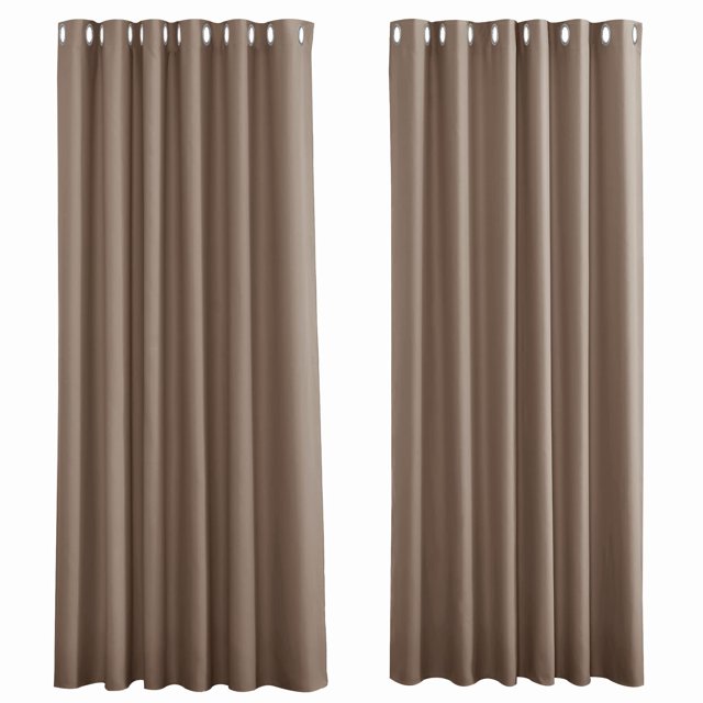Cortinas Opacas Térmicas,Cortina De Salón con Ojales, Bloque De Cortinas Aislante Antifrío para Dormir Mejor, 2x L 107 X H 213 cm,Gris