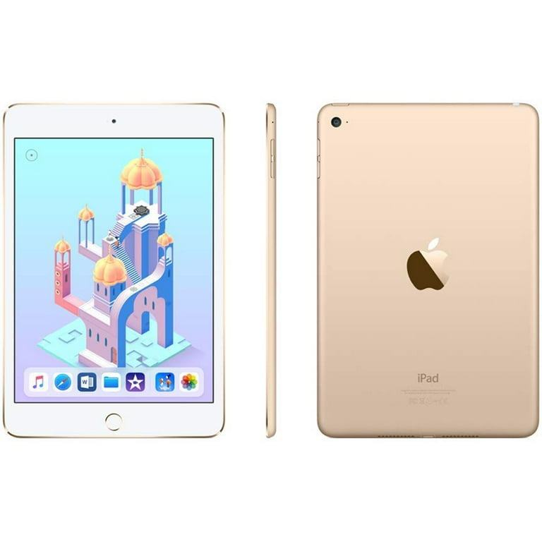 Restored Apple iPad Mini 4 - 128GB, Gold, 7.9-inch, Wi-Fi +4G Unlocked, Also Bundle Includes: Case, Tempered Glass, Generic Charger, Plus (Refurbished) - Walmart.com Restored Apple iPad Mini 4 - 128GB, Gold, 7.9-inch, Wi-Fi +4G Unlocked, Also Bundle Includes: Case, Tempered Glass, Generic Charger, Plus (Refurbished) - Walmart.com