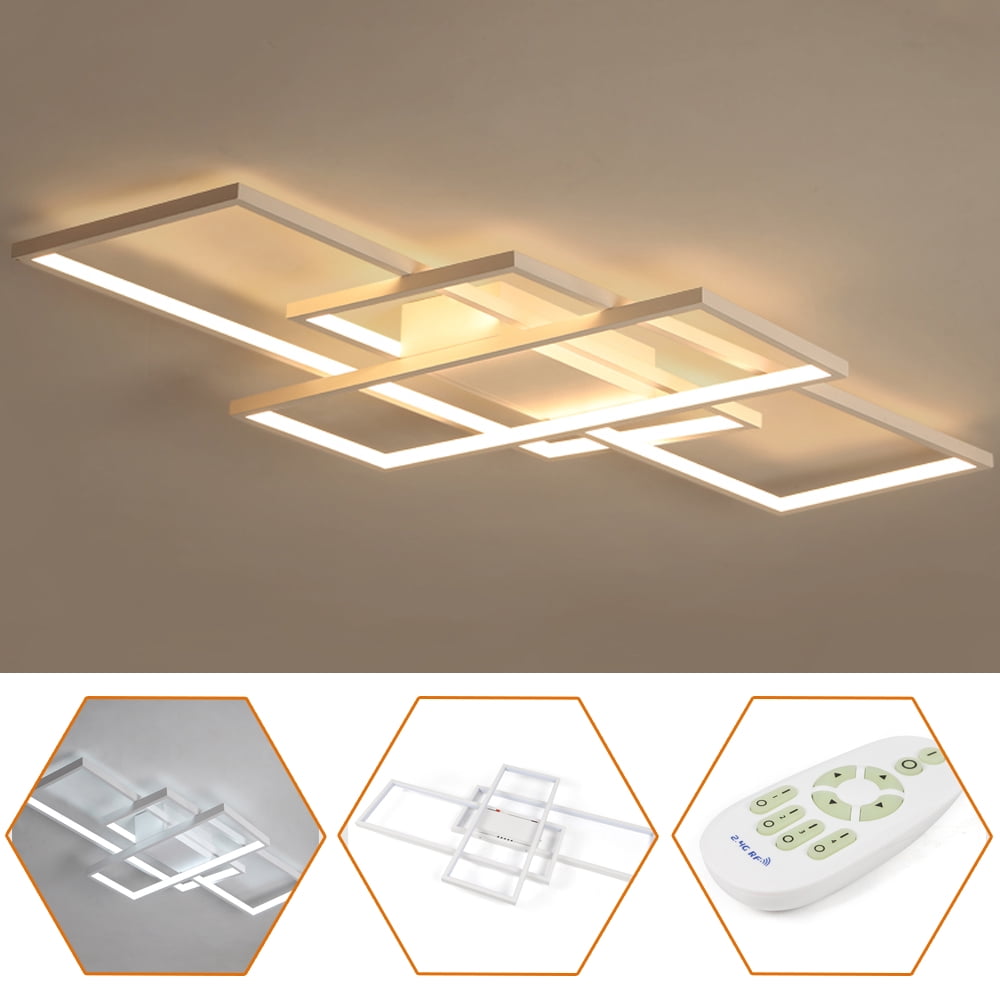 Wildnix Modern Ceiling Lights, Adjustable Brightness and Color Temperature, Remote Control, 32.8ft Range