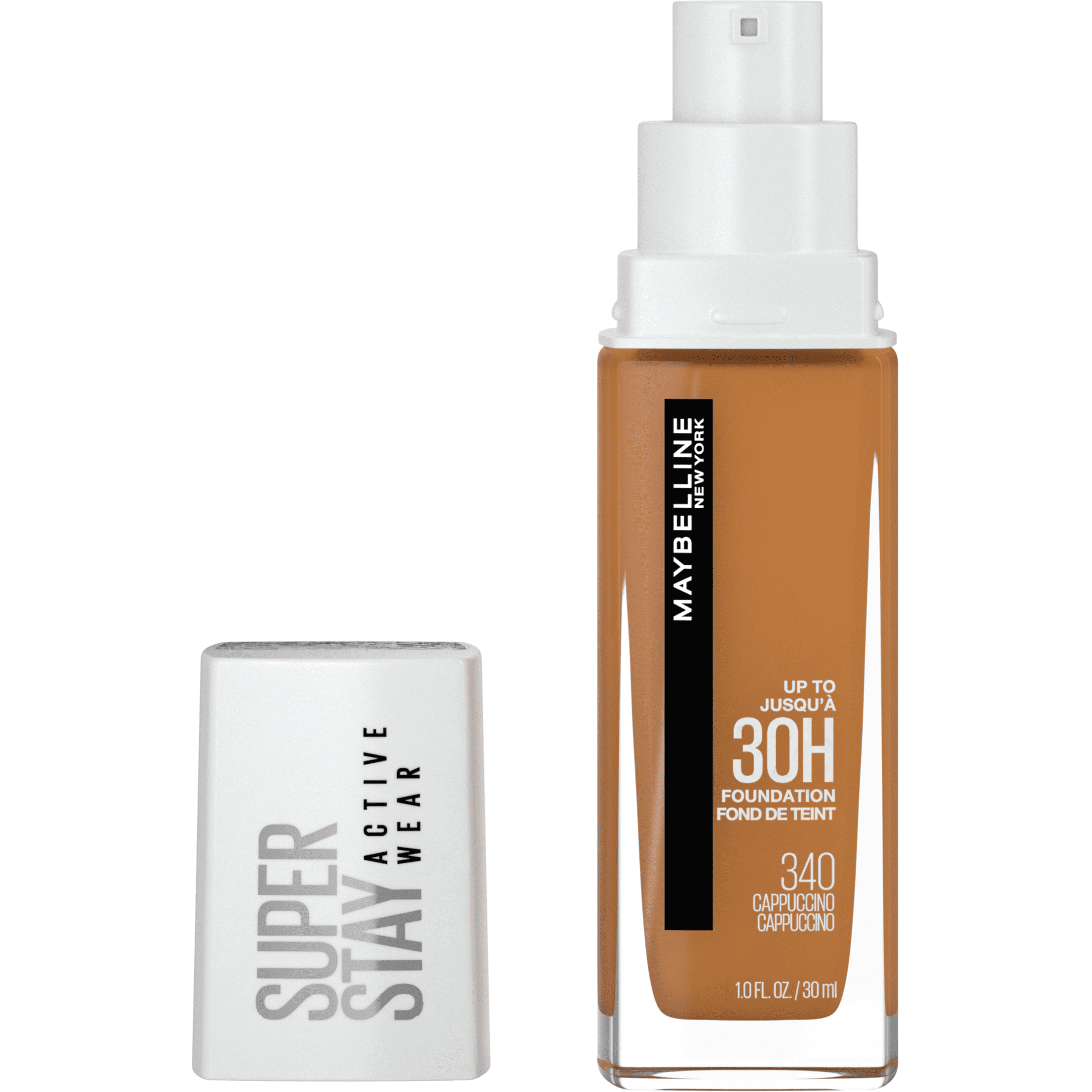 (2 pack) Maybelline Super Stay Liquid Foundation Makeup, Full Coverage, 340 Cappuccino, 1 fl oz