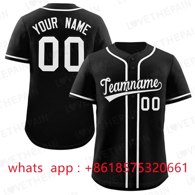 Custom Embroidered Baseball Shirt Baseball Jersey Stitched Team Name Number Sewing Logo Softball Game Sweatshirt for Men/Yout